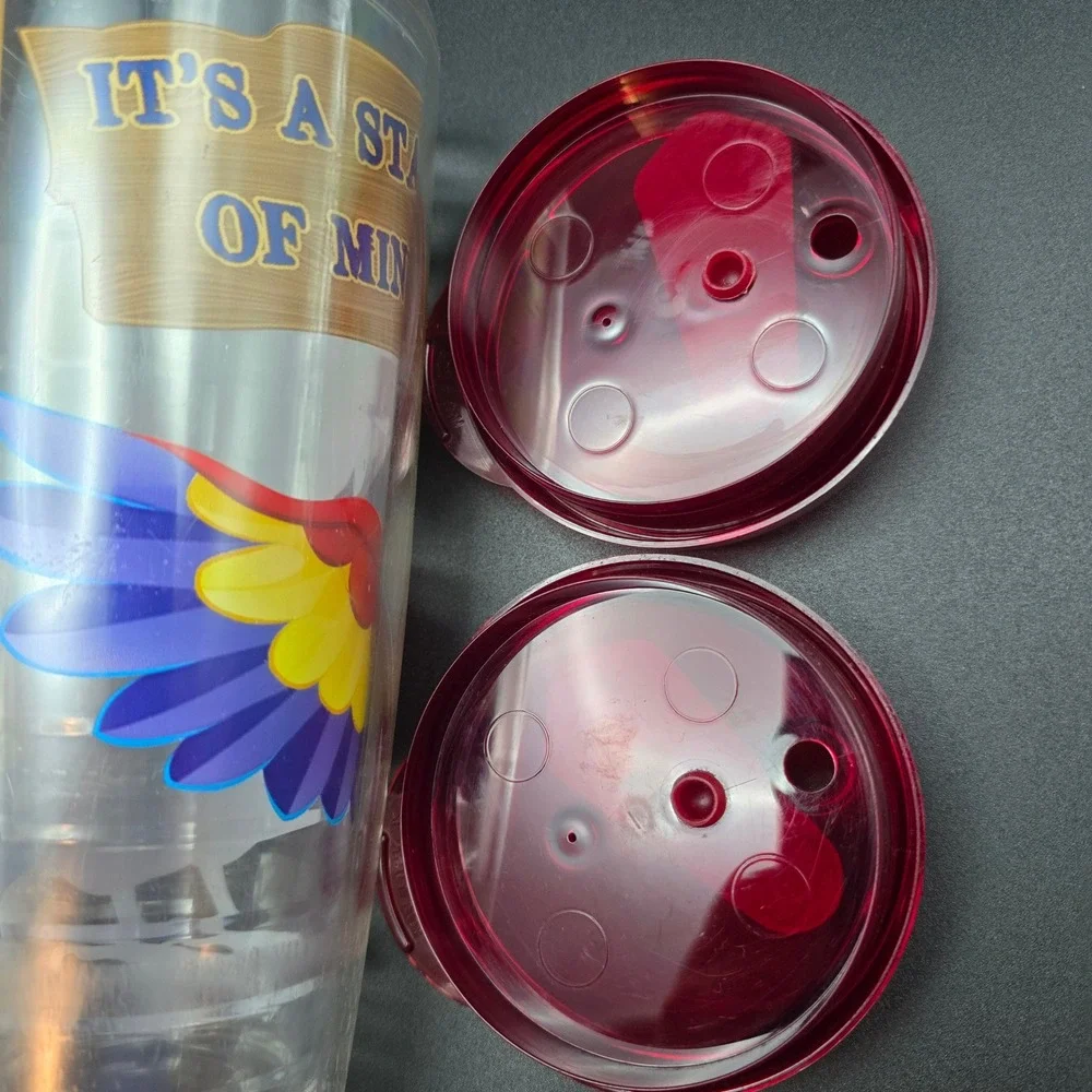 Margaritaville 26oz Insulated Tumbler Set of 2 It's A State of Mind Red Lids USA
